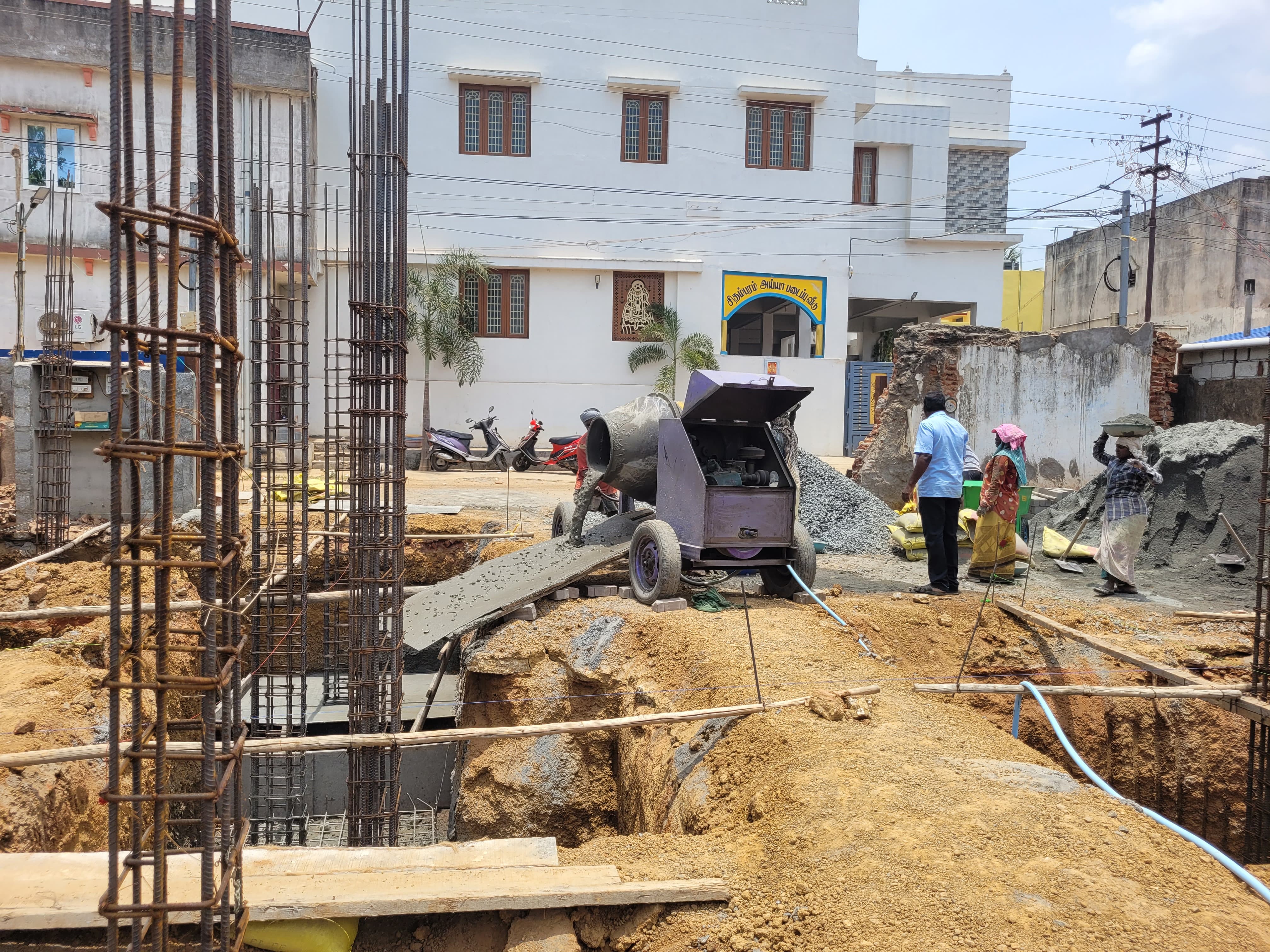 Karupar Sai Residency — plinth beam casting, April 2026