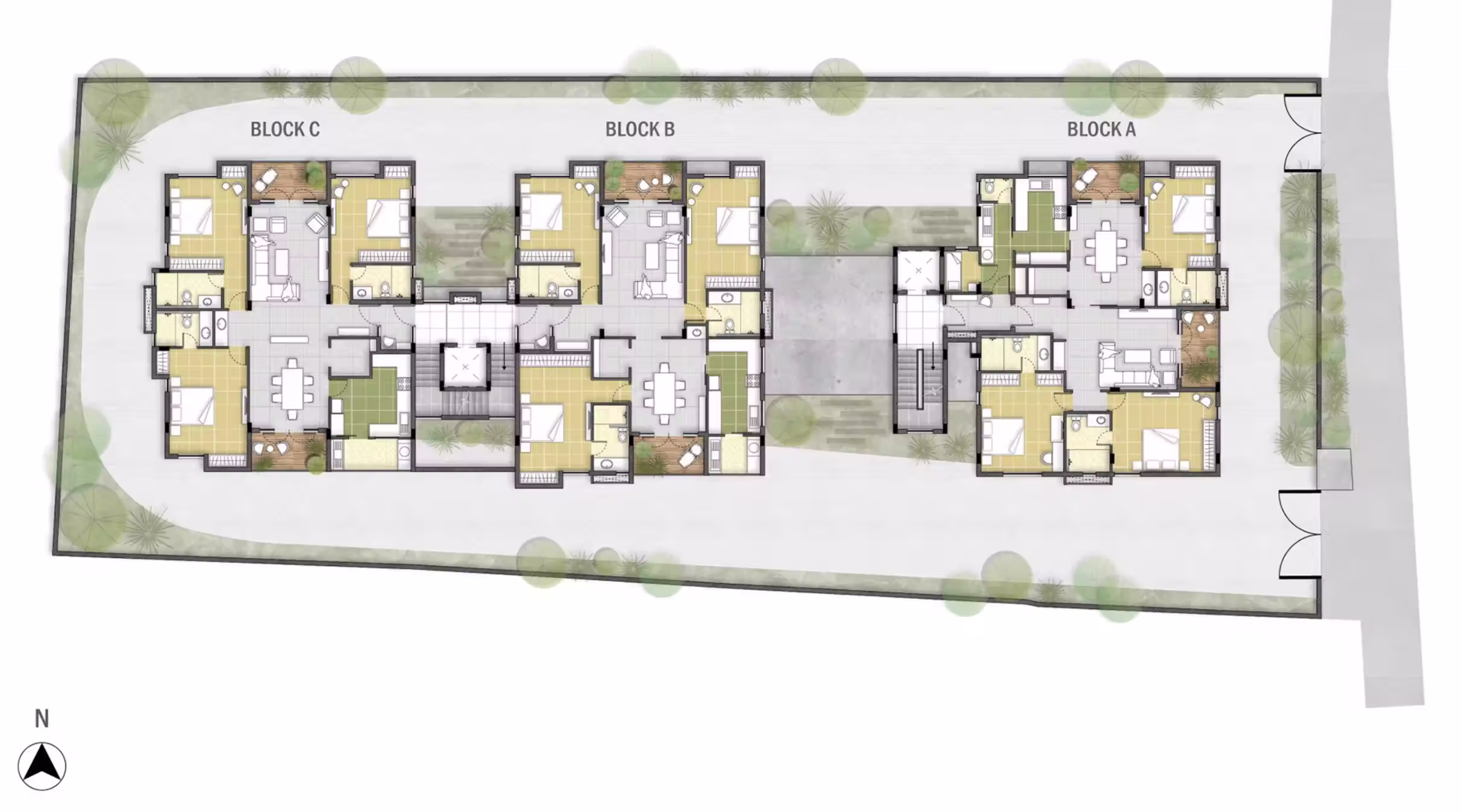 Flat Type A / B / C — Floor Plan